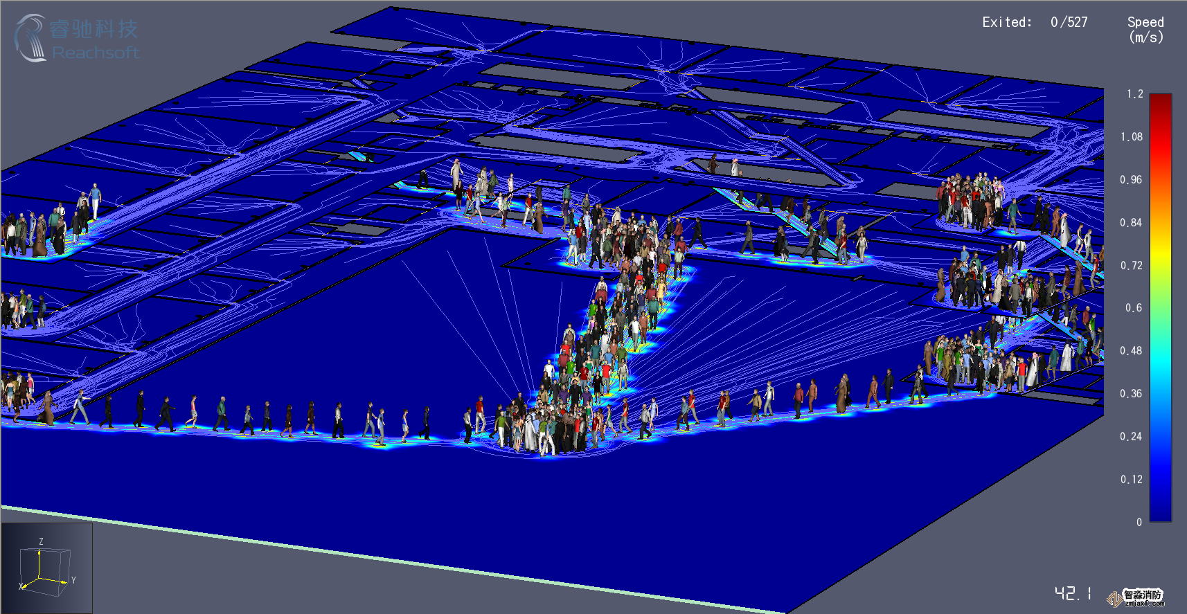 南通消防安全評估南通人員疏散能力模擬分析軟件Pathfinder11